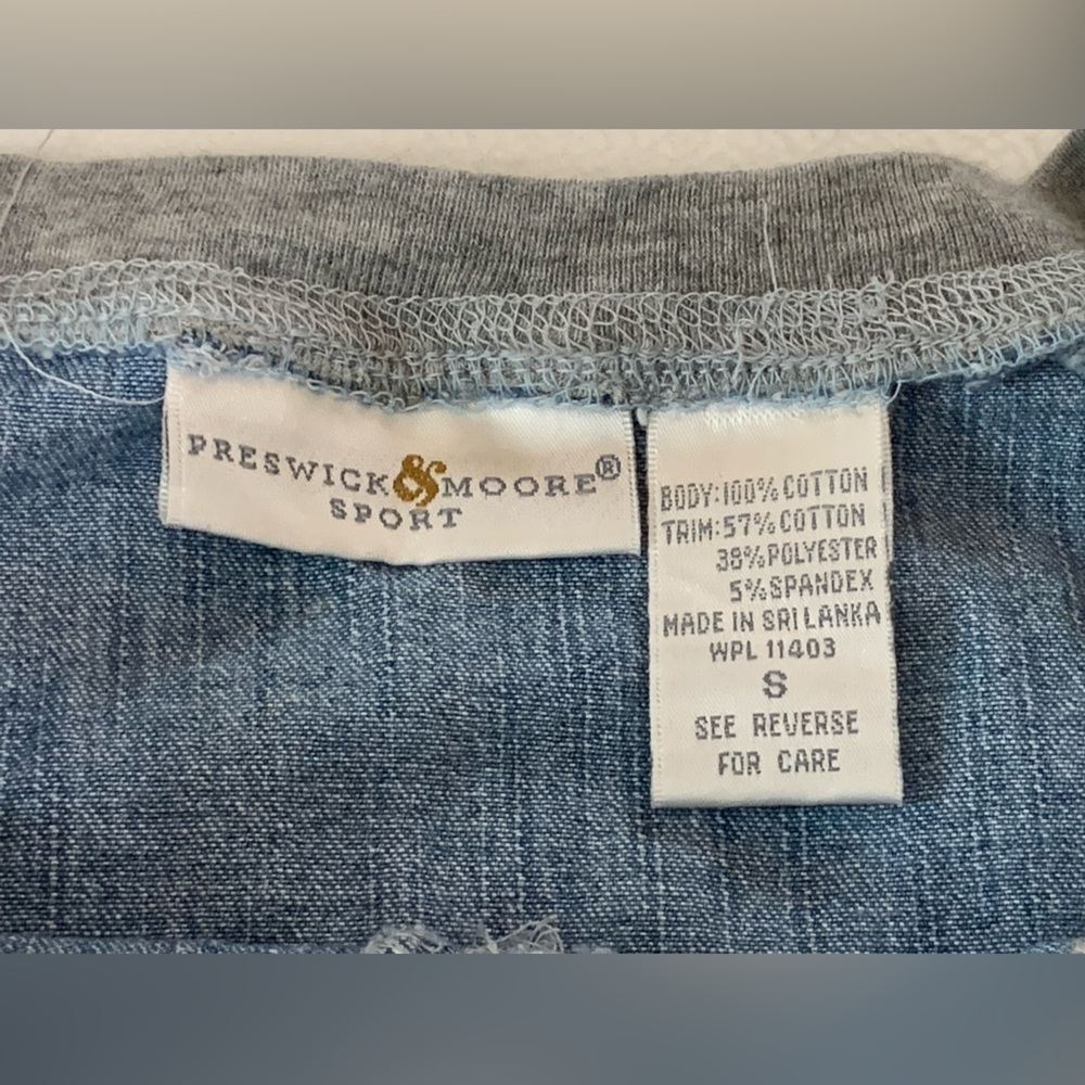 PRESWICK & MOORE SPORT 2 PC CHAMBRAY SET - SZ SMALL - Picture 6 of 13